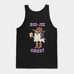 Western Boo-jee Ghost Cowgirl With Funny Halloween Tank Top